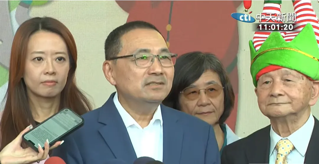 侯友宜今受訪對造成淡水市民不便,表示深感歉意。(圖/中天新聞)