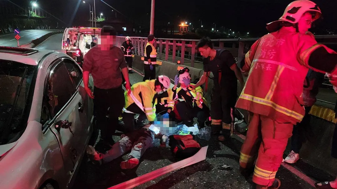 車禍現場。（圖／翻攝畫面）