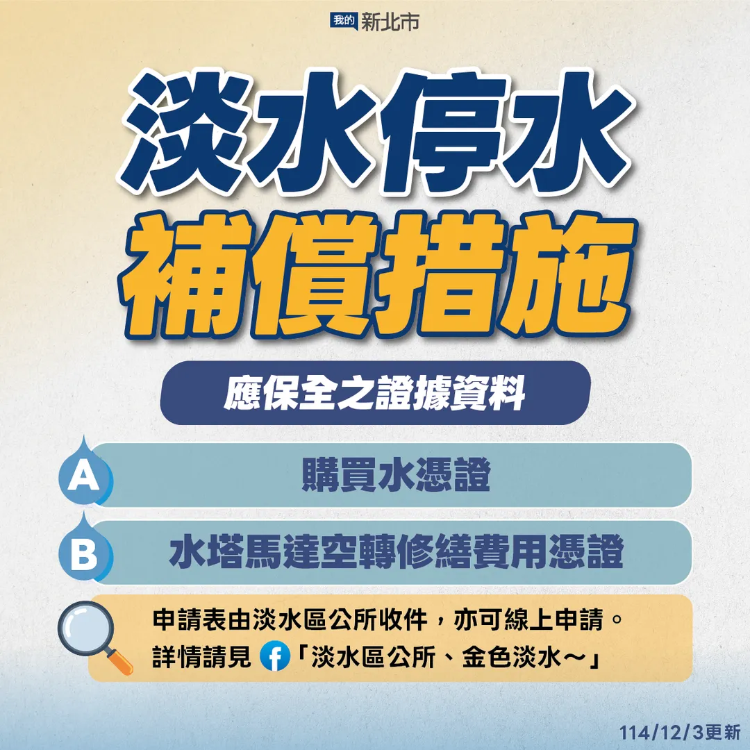 新北市府提出停水補償機制。（圖／新北市府）