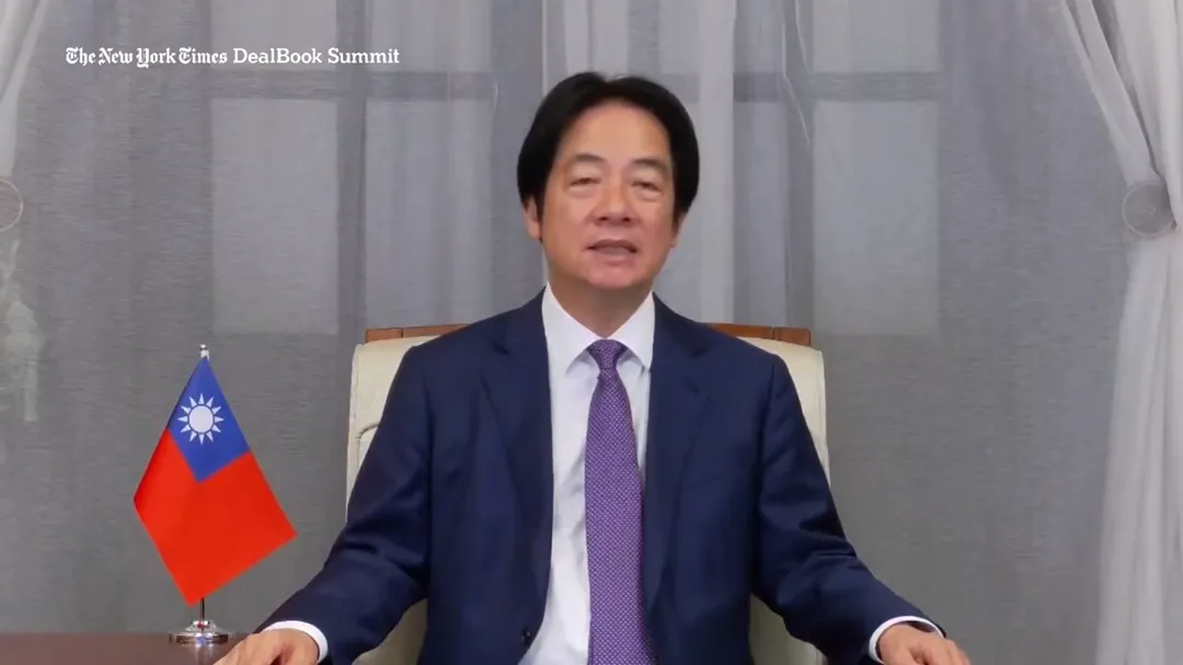 賴清德總統接受紐約時報專訪時表態支持半導體赴美投資。（圖／《紐約時報》）