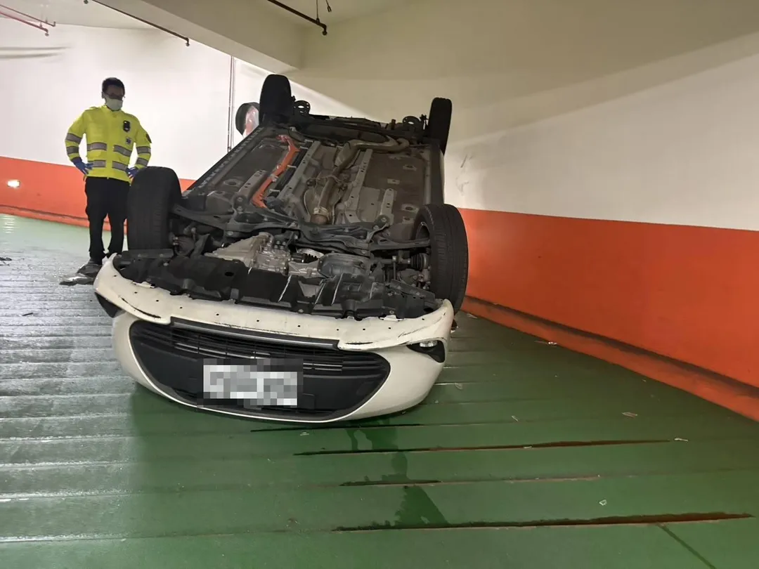翻車現場。（圖／警方提供）