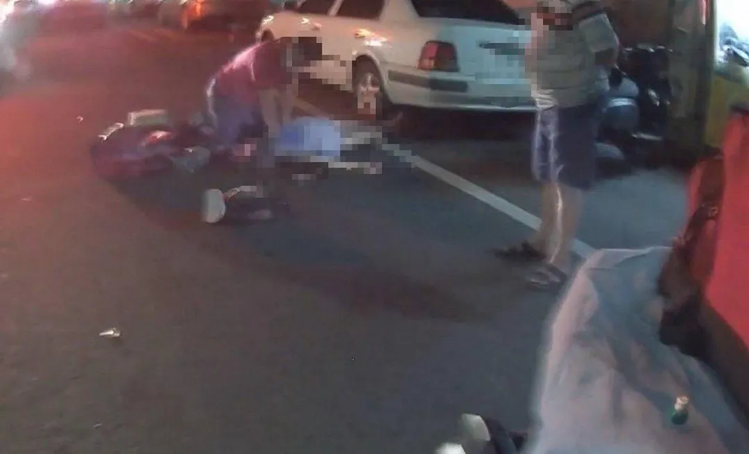 車禍發生當下的慘況。（圖／翻攝畫面）