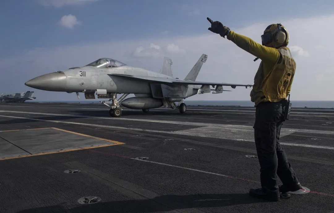 一架F/A-18E戰鬥機。(資料照/《美聯社》)