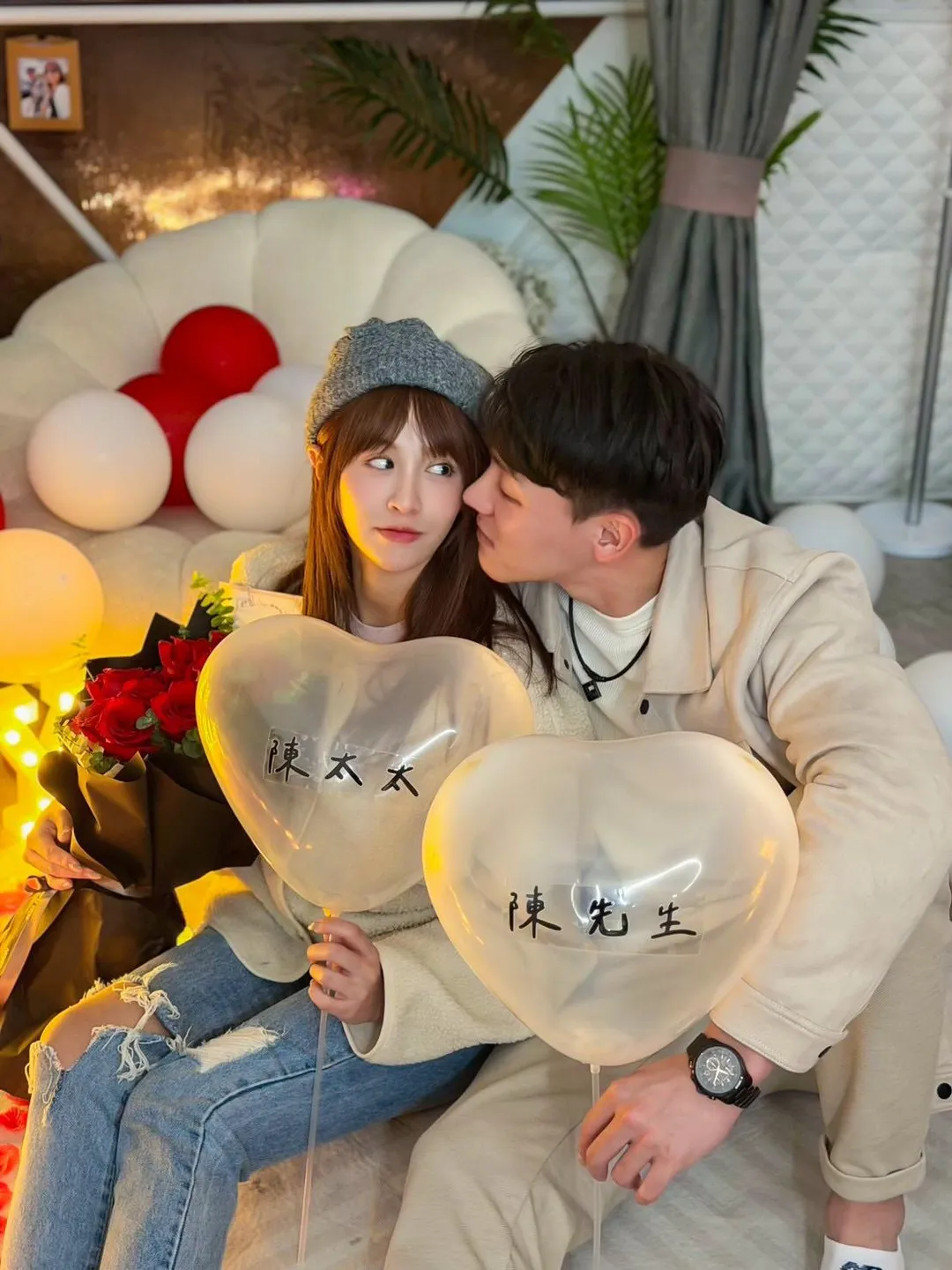 中信兄弟女神啾啾答應陳晨威求婚。（圖／翻攝自Threads，下同）