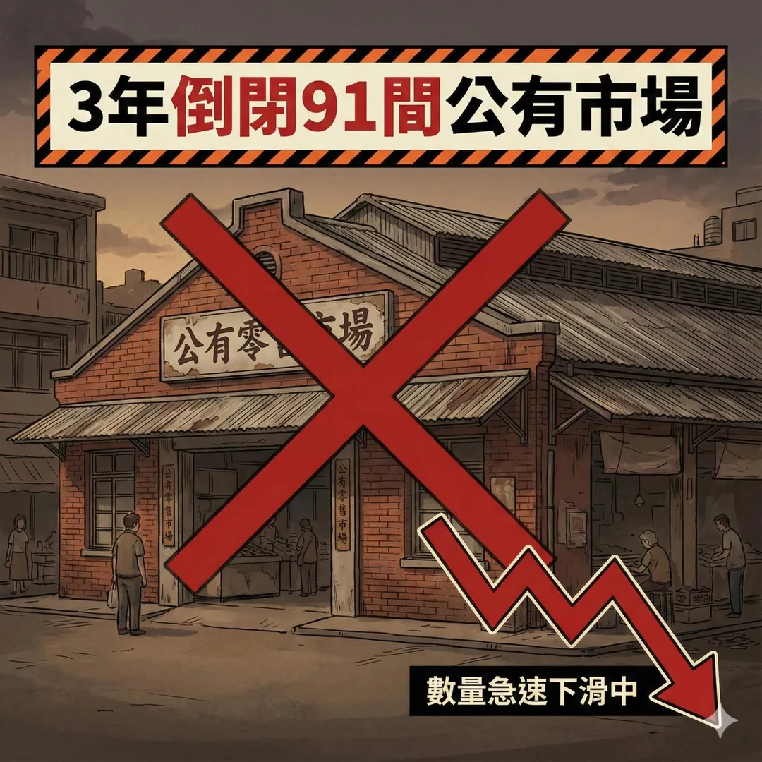 廖炯程感嘆，傳統市場倒閉，失去的不只是買菜的地方，還有長輩社交的集會地。（圖/翻攝自廖炯程臉書）