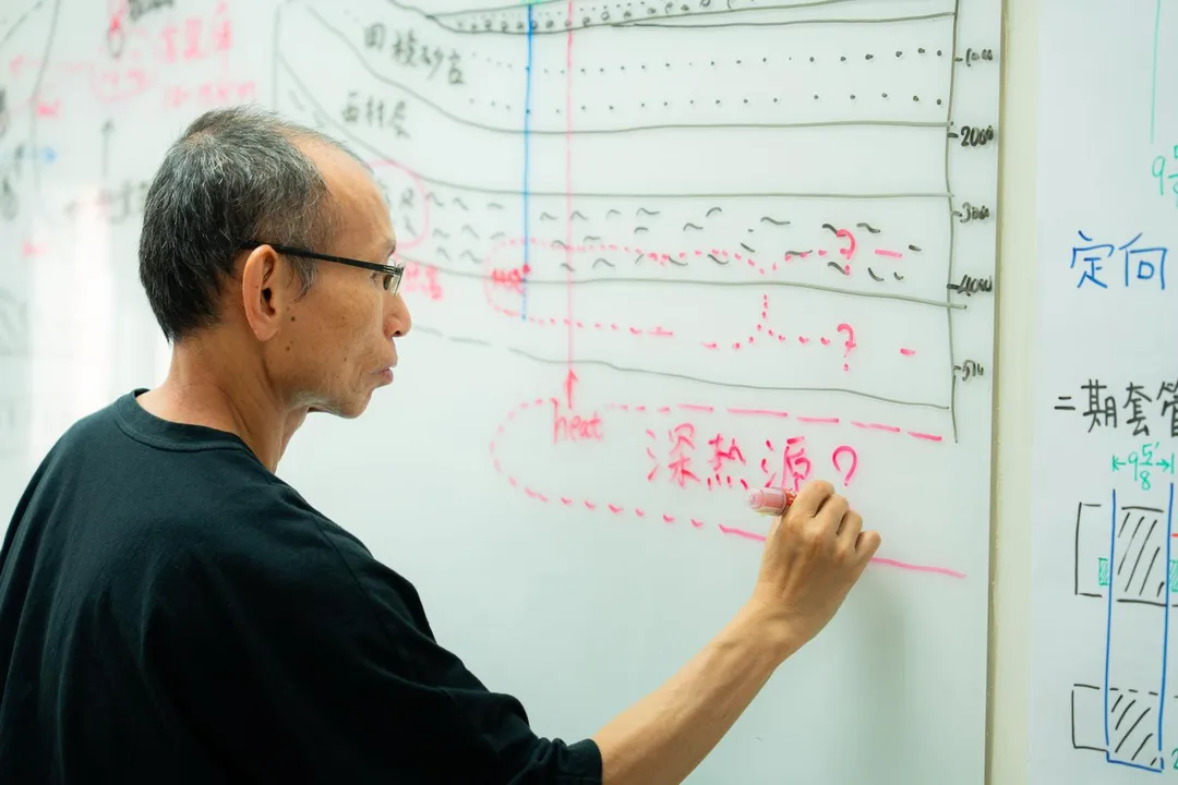中研院地球所李建成研究員繪製宜蘭員山地熱地質模型概念圖。（圖／中央研究院）