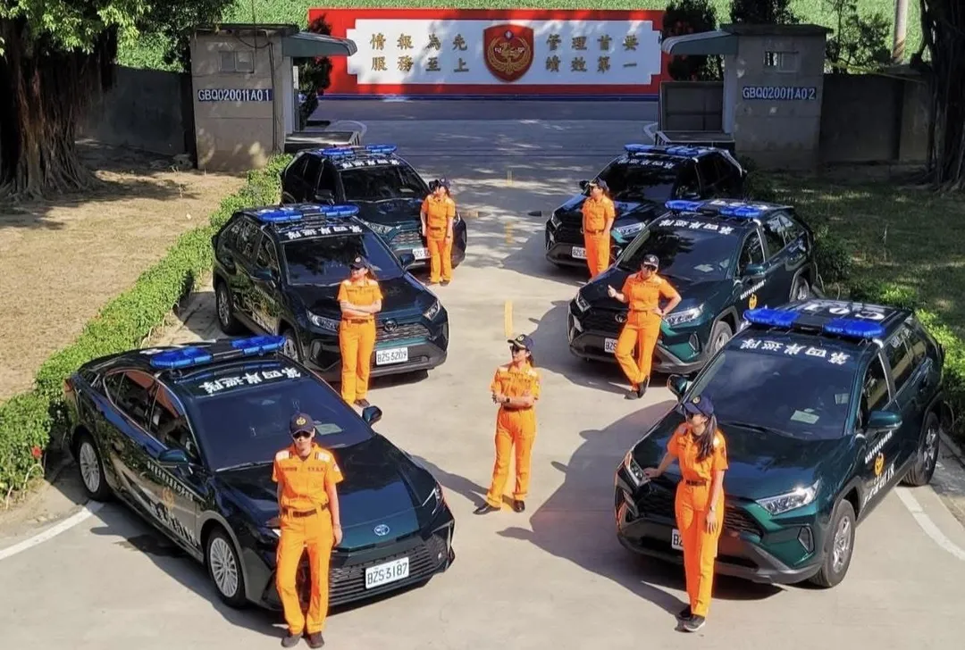 海巡署汰換公務車新車亮相。（圖／翻攝畫面）