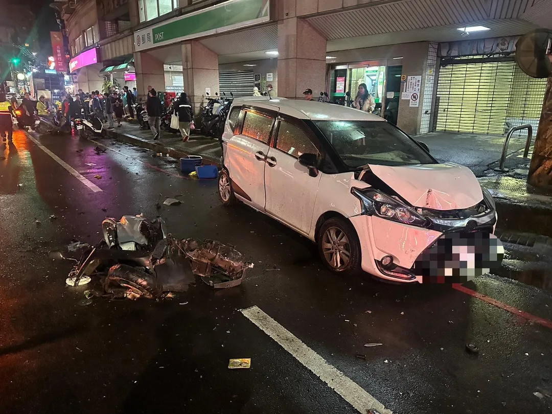 陳姓男子毒駕，造成一名丟垃圾的73歲老翁等3人被撞傷送醫，老翁搶救2天後仍宣告不治。（圖／警方提供）