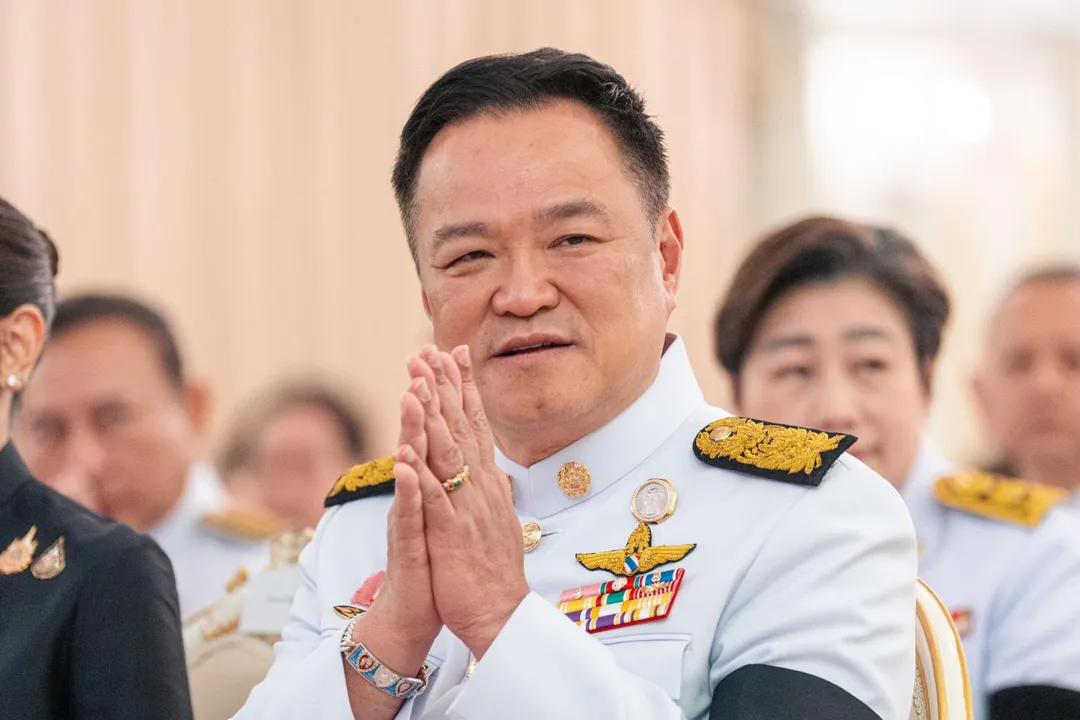 泰國總理阿努廷昨深夜提交解散國會的申請。(圖/美聯社)