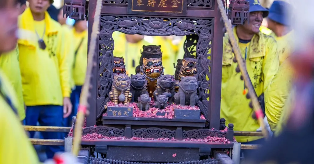 旗山天后宮的虎爺被稱為「全台最兇」。（圖／翻攝畫面）