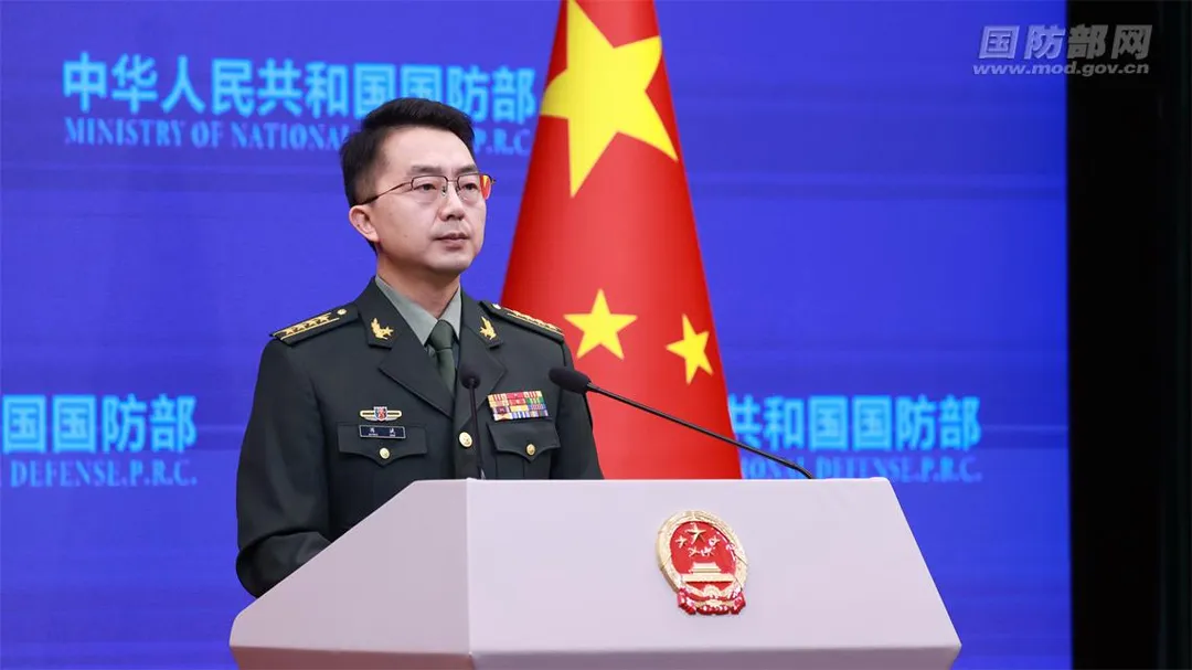蔣斌就涉軍問題發布消息。(圖/翻攝大陸國防部)