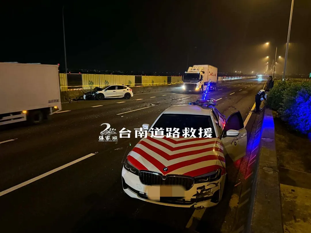 車禍現場。（圖／台南道路救援張家班授權使用）