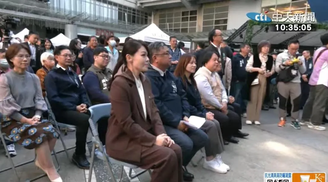 高虹安詐領助理費案逆轉無罪後首次現身（攝自中天新聞）