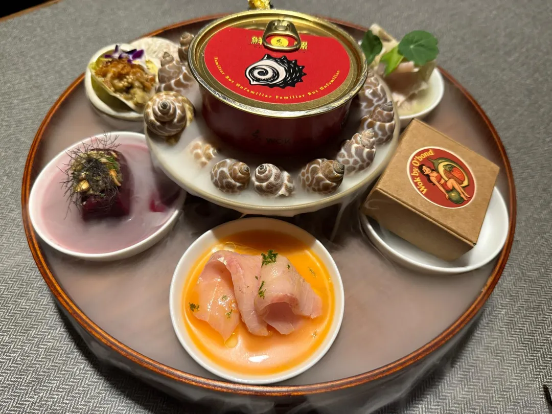 前菜「七仙女」呈現台灣酒家菜酸、甜、苦、鹹、鮮7大美味。（圖／黃宏輝提供）