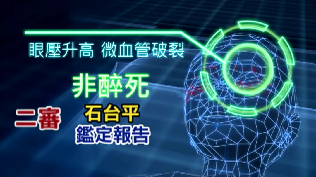 因驗屍報告眼壓反覆升高撐破微血管，石台平認為死因是窒息。（圖／中天新聞）