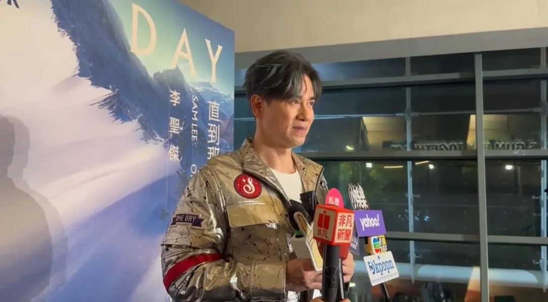 李聖傑慶功受訪到一半突遇7.0強震。（圖／記者 伍映澄 &nbsp;攝）