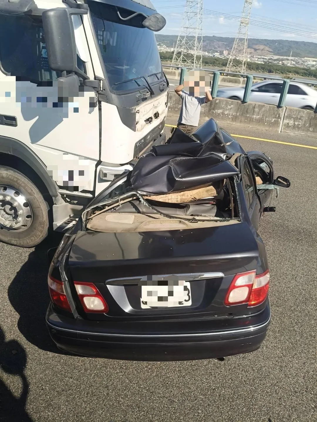 車禍現場。（圖／中天新聞）
