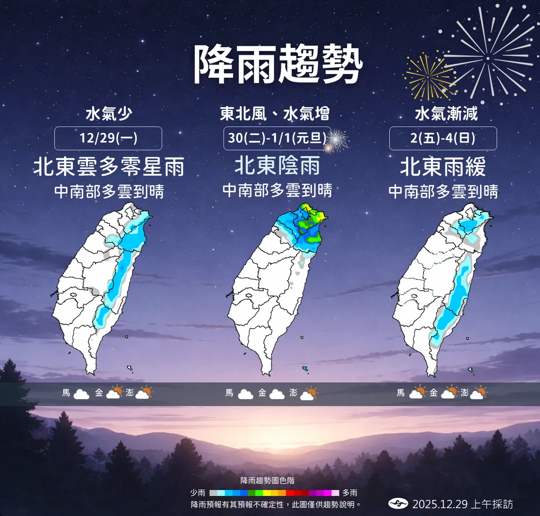 降雨趨勢。（圖／氣象署）
