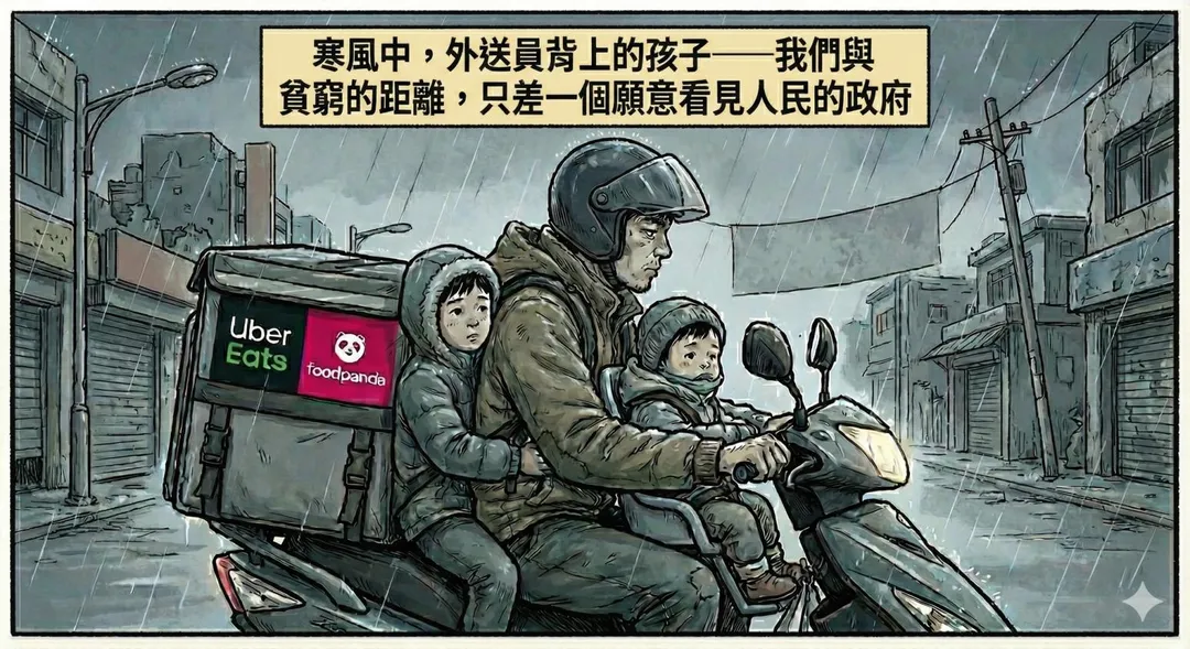 吳宗憲感嘆從外送員的身上看到政府與真實的人民距離太遠。(圖/吳宗憲臉書)