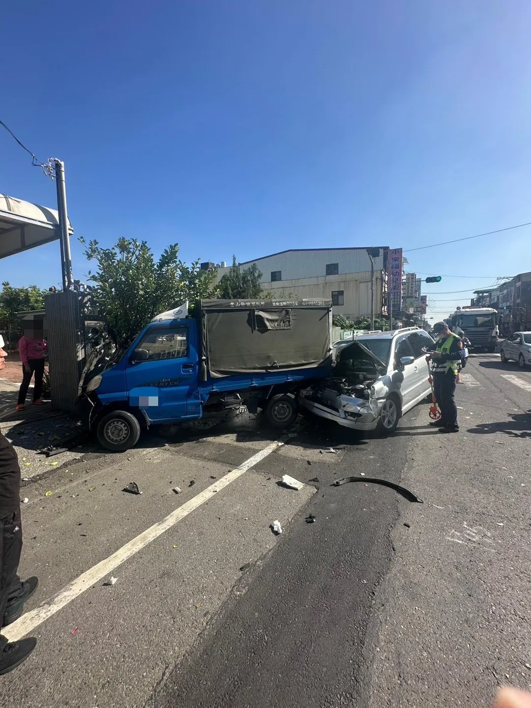 車禍現場。(圖/警方提供)