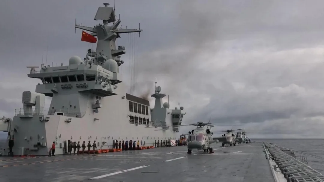 解放軍環台軍演。（圖／央視）