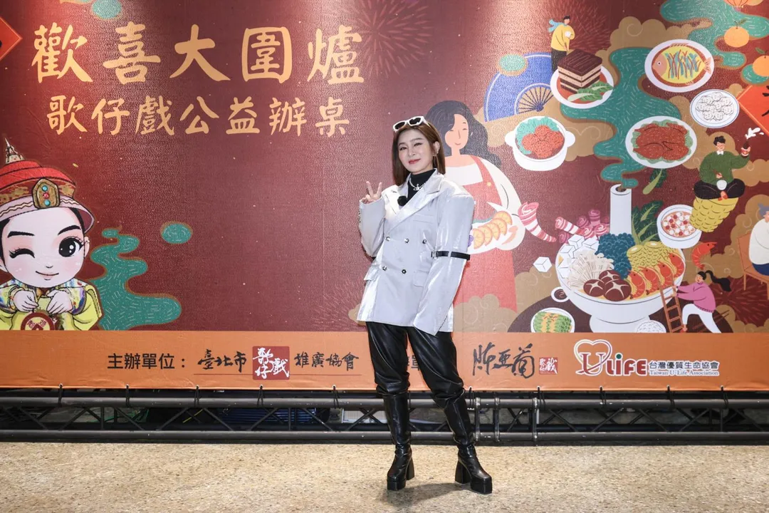 王彩樺3日出席《女俠俱樂部》開鏡記者會。（圖／尊鵬國際有限公司提供）