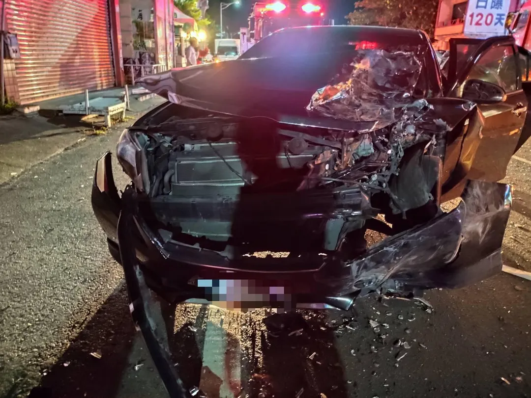 車禍現場。(圖/警方提供)