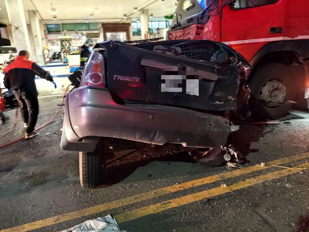 車禍現場。(圖/警方提供)