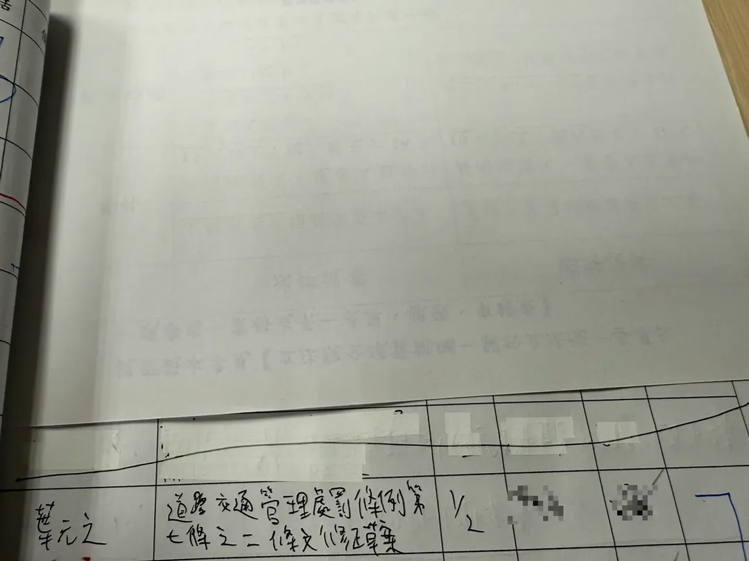議事處收案紀錄本有一欄位遭到立可帶塗銷。(圖/讀者提供)