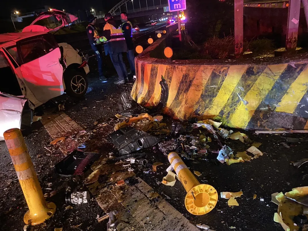 車禍現場。（圖／警方提供）