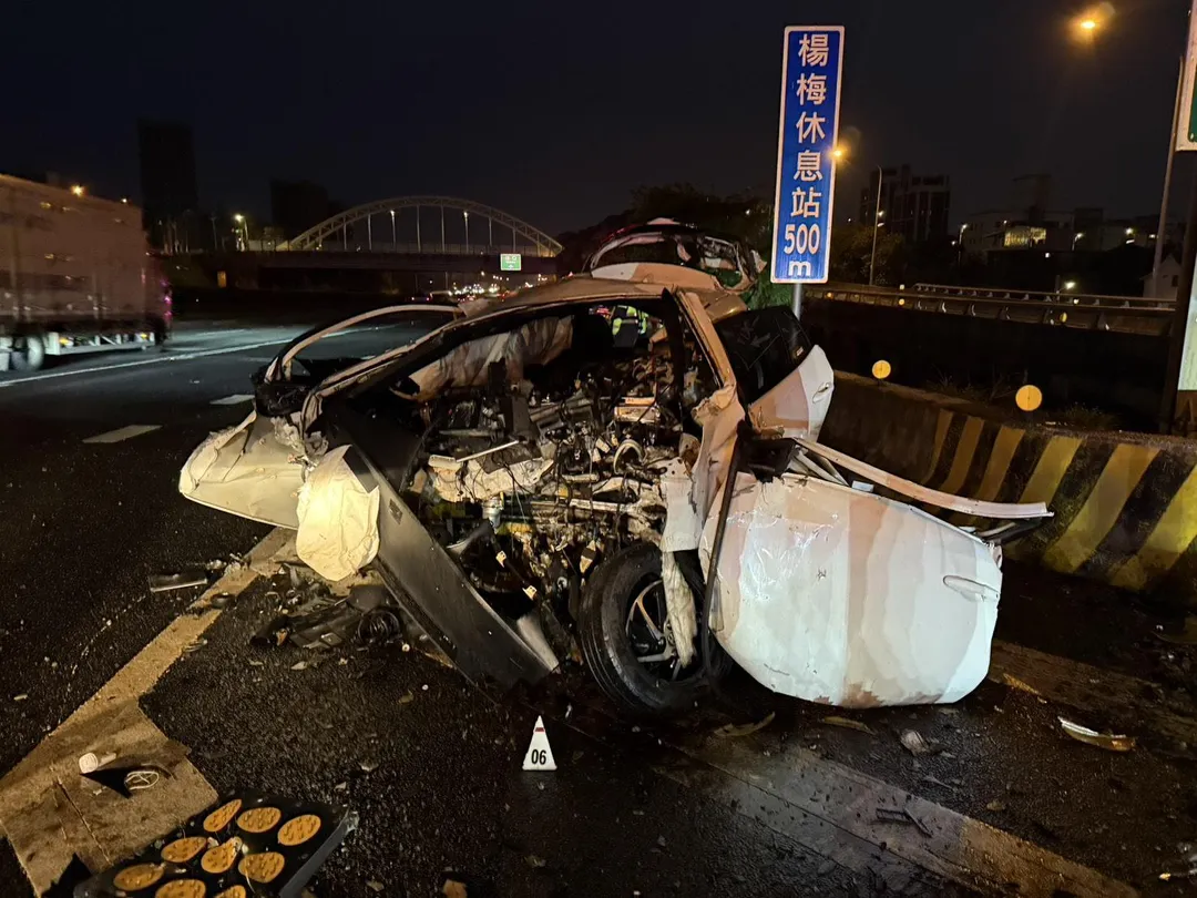 車禍現場。（圖／警方提供）