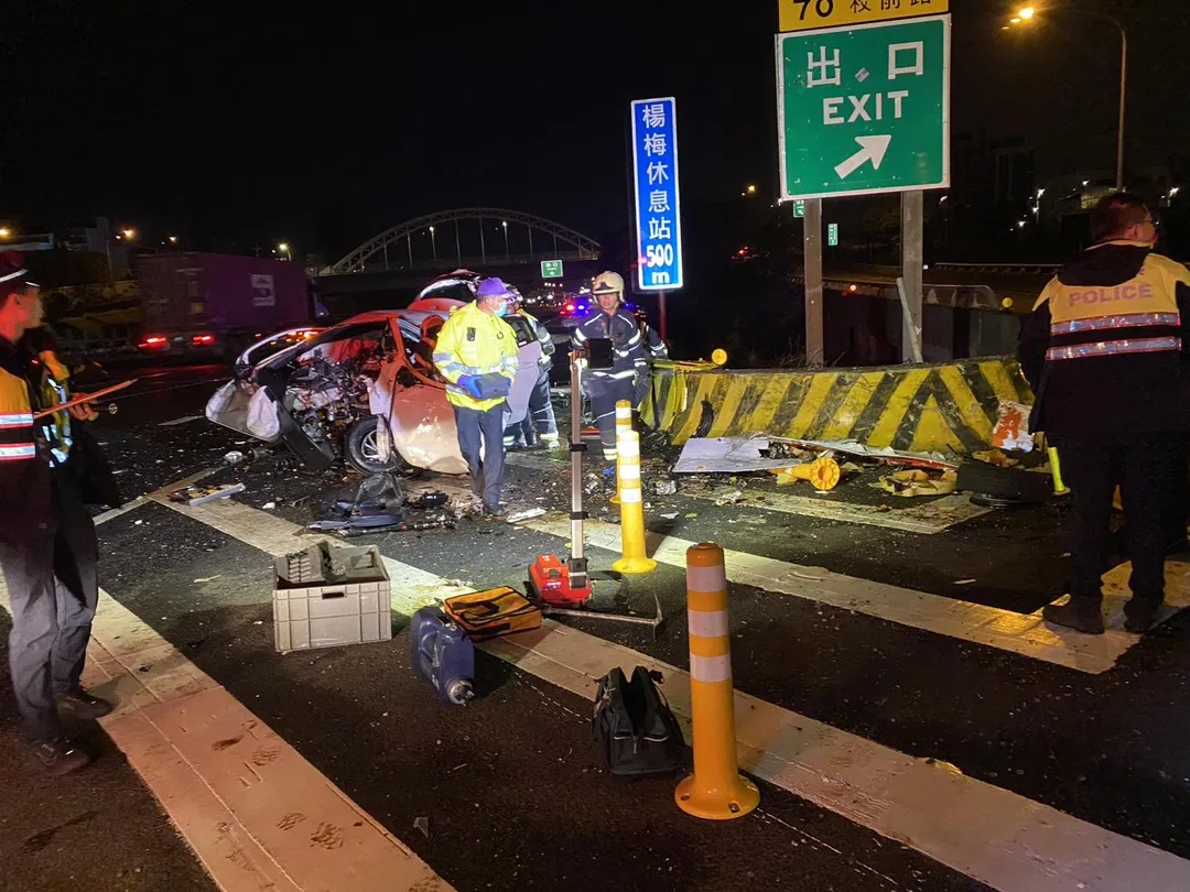 車禍現場。（圖／警方提供）