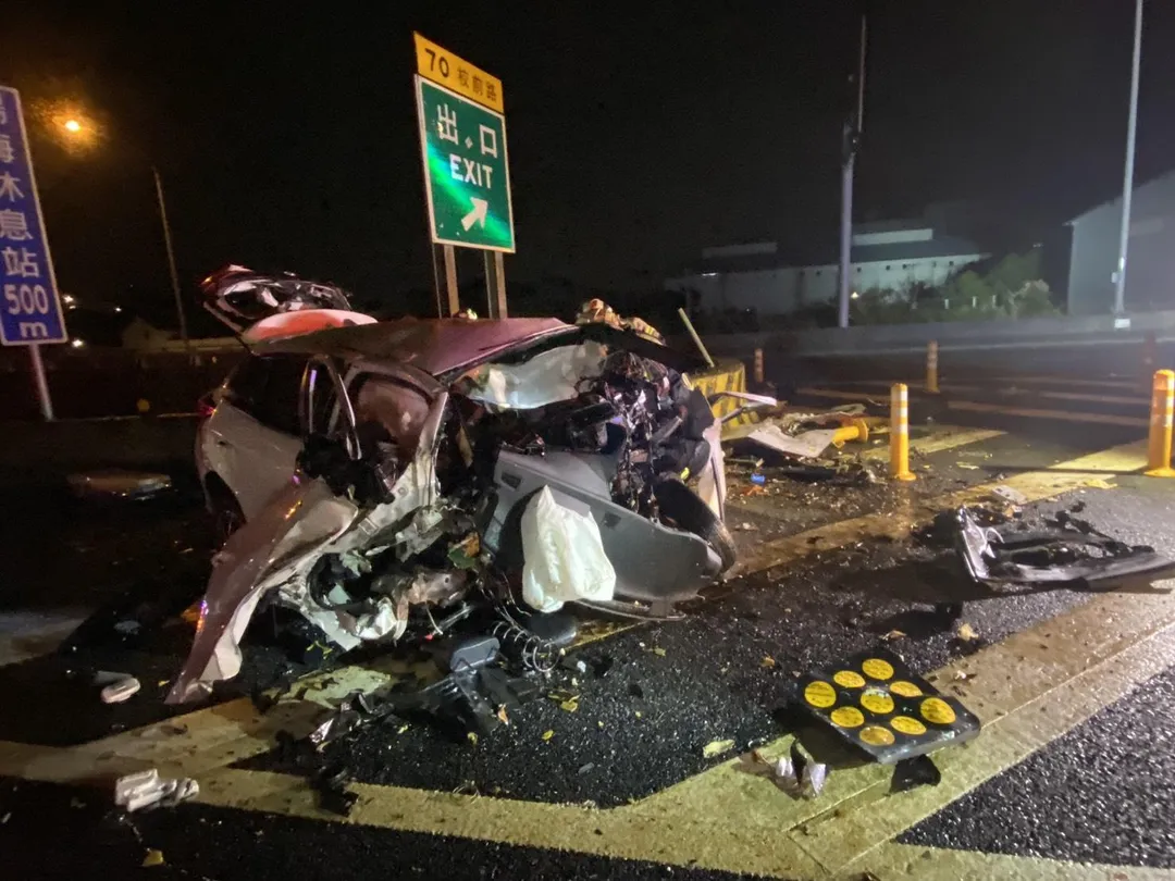 車禍現場。（圖／警方提供）