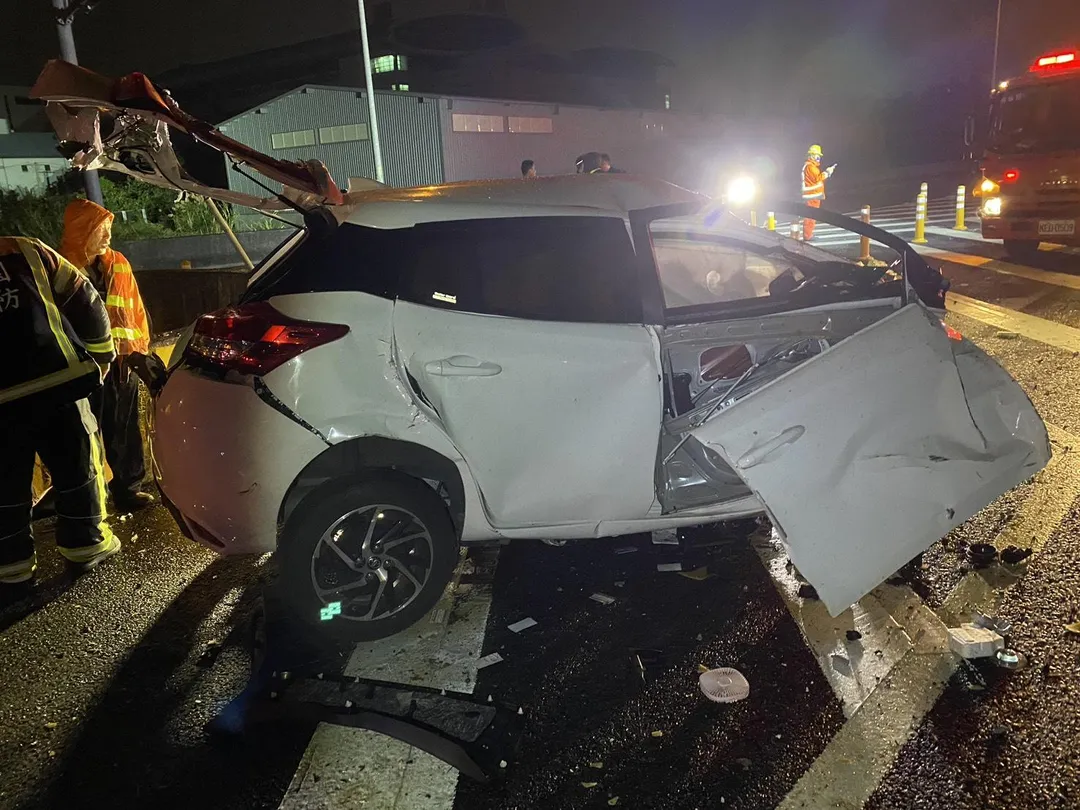 車禍現場。（圖／警方提供）
