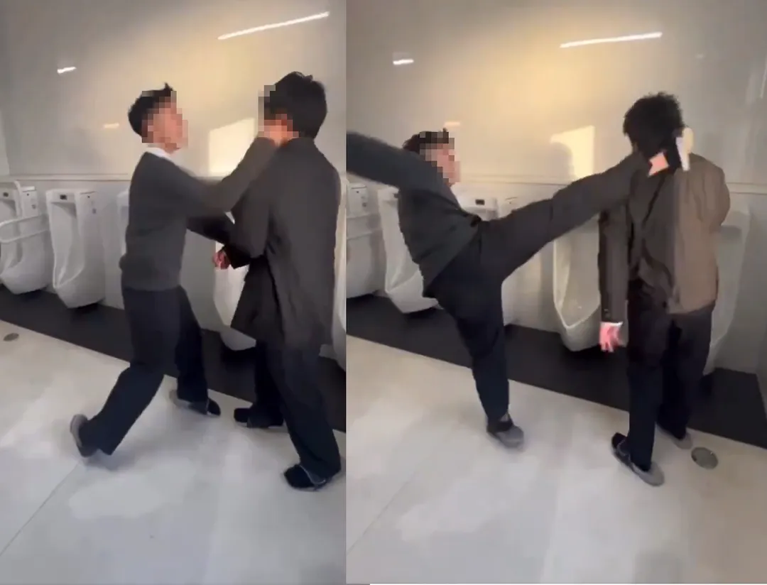 一段高中生施暴影片在X平台上瘋傳，引發網友憤怒。（圖／翻攝X）