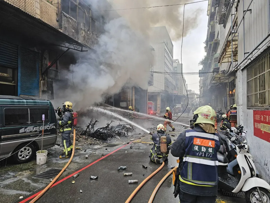 火災現場。（圖／新北市消防局提供）