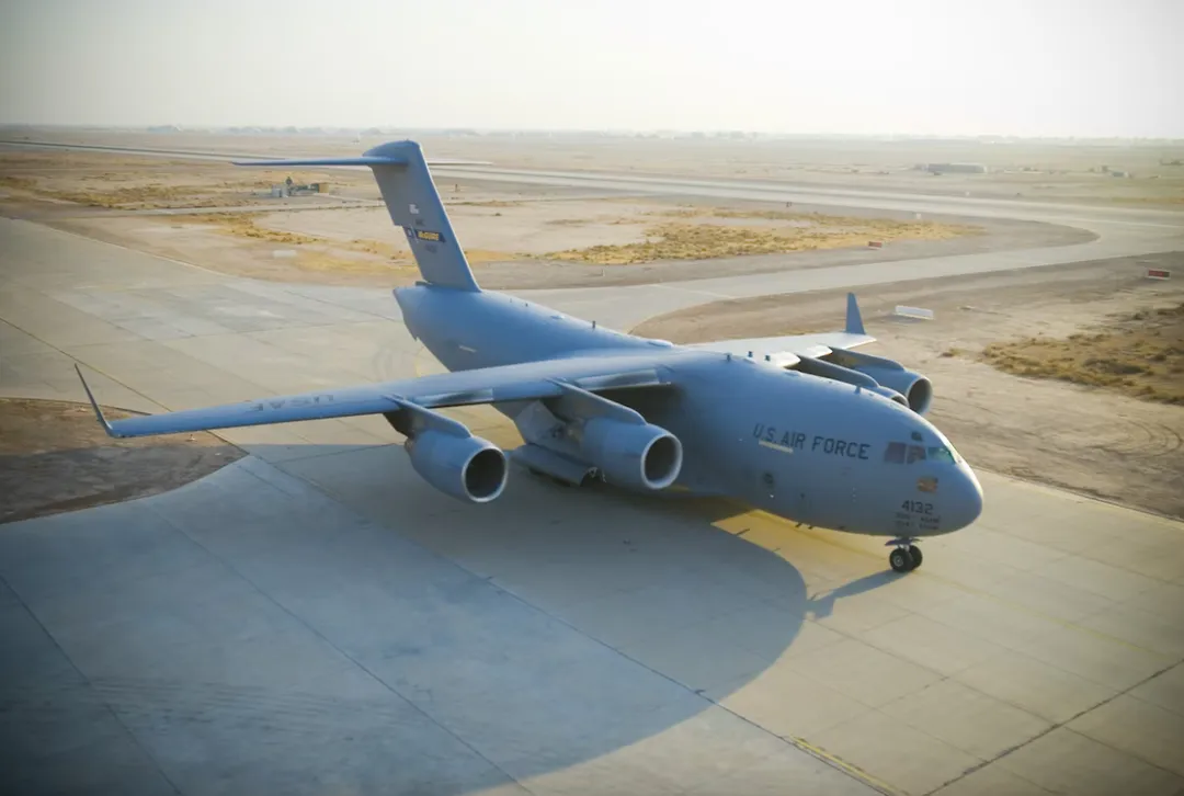 圖為美軍C-17全球霸王III戰略運輸機。（資料照／翻攝美國空軍網頁https://www.af.mil/）