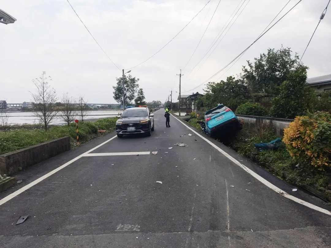 車禍現場。(圖/警方提供)