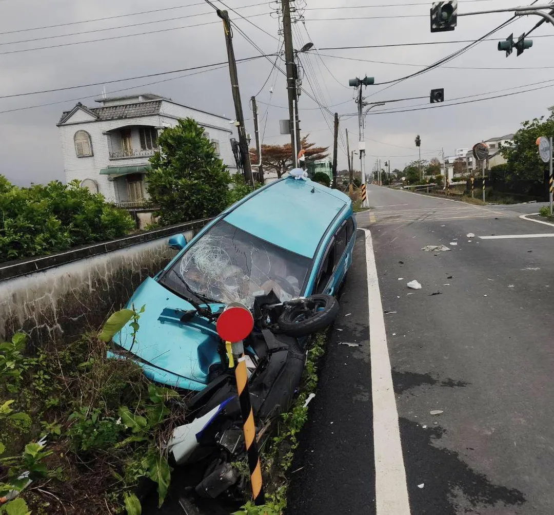 車禍現場。(圖/警方提供)