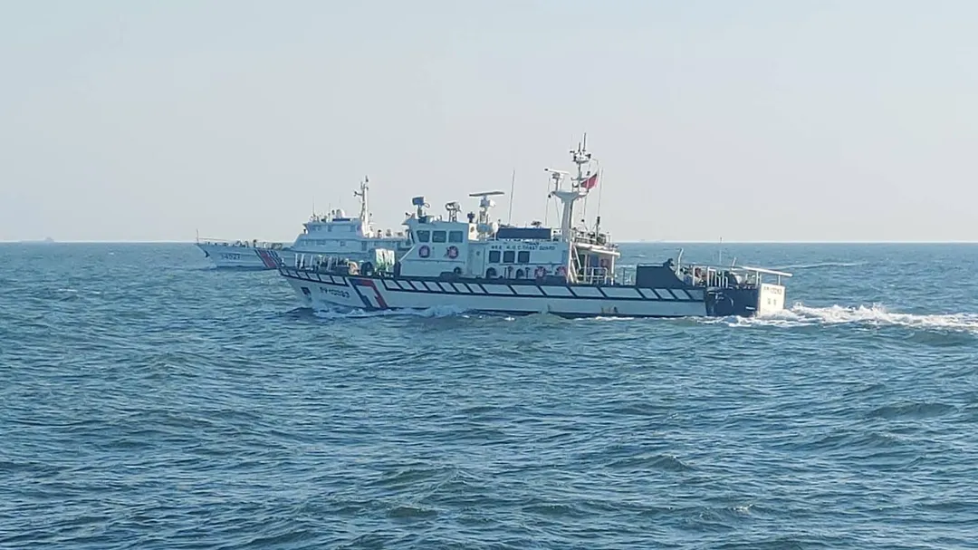 海巡署14日下午2時50分偵獲4艘大陸海警船侵入金門海域。（圖／海洋委員會海巡署金馬澎分署提供）