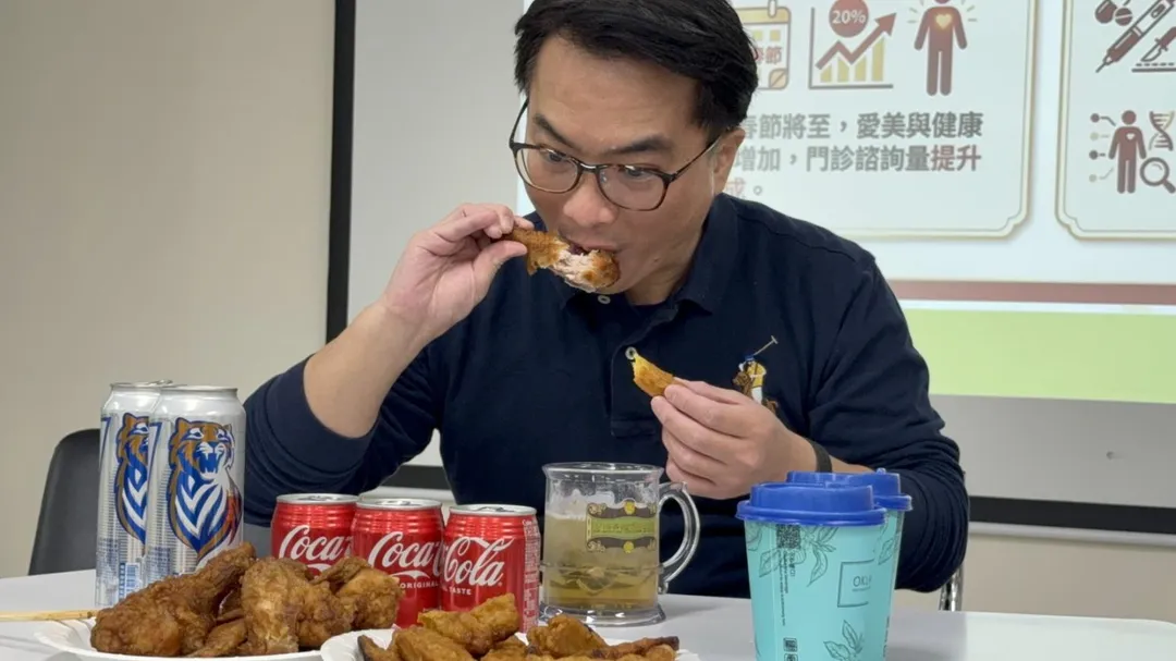 現代人工作壓力大常以炸雞配啤酒紓壓,一不小心就出現肥胖問題。(圖為示意畫面,非個案/臺中醫院)
