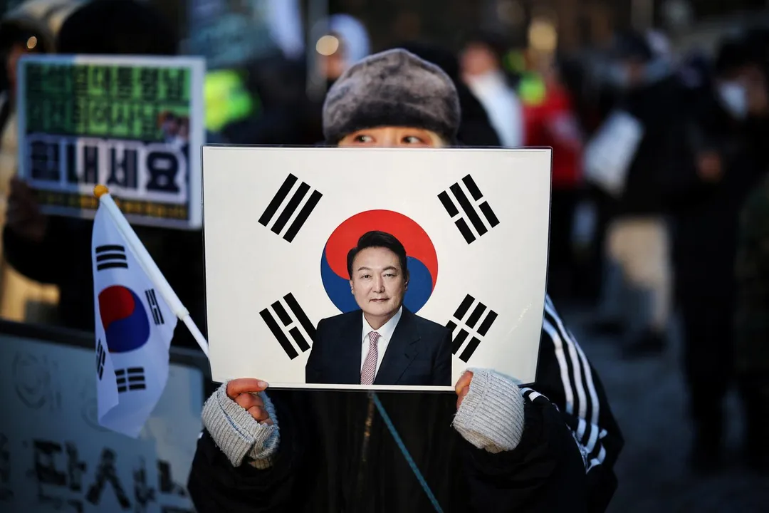 南韓前總統尹錫悅如今官司纏身。（圖／路透社）