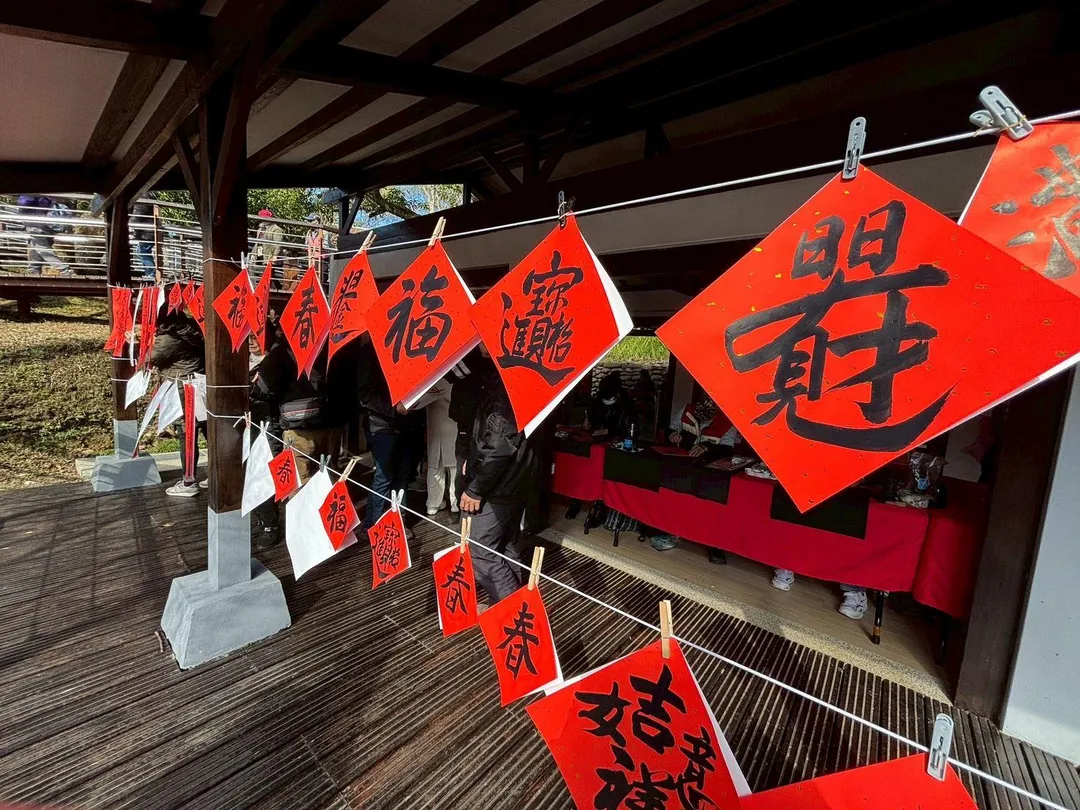 新春揮毫。（圖／桃園市政府）