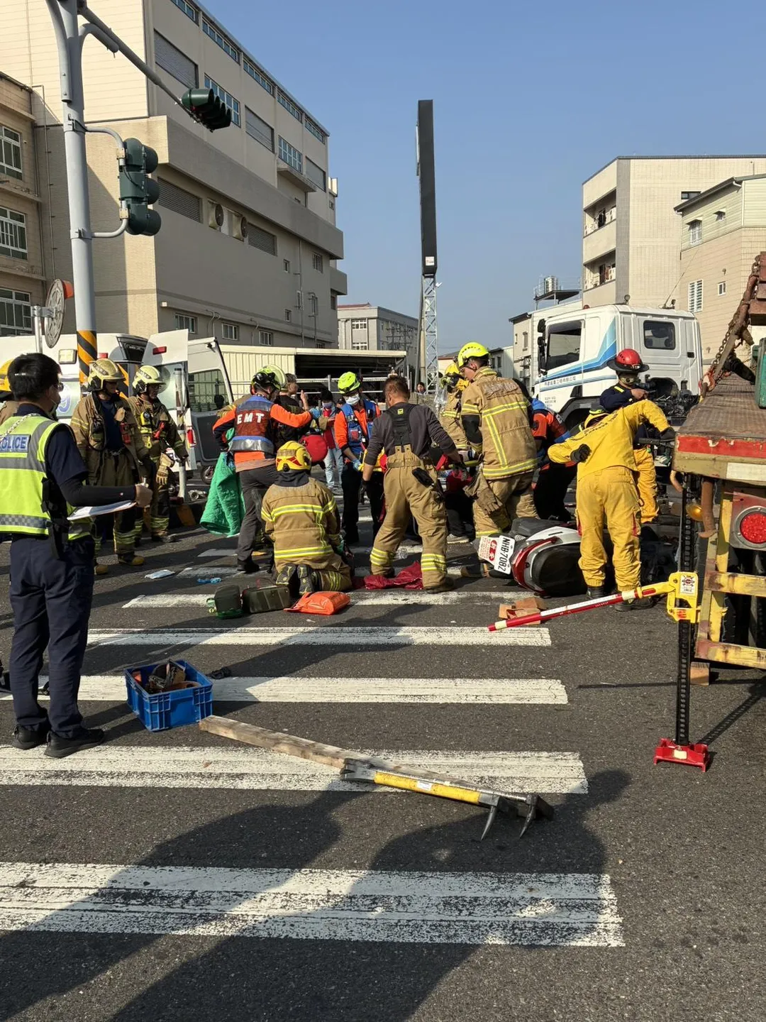 車禍現場。（圖／台南道路救援張家班授權使用）