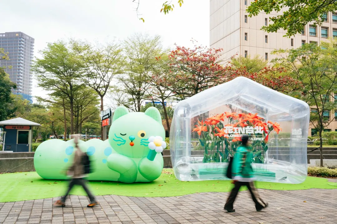 地點位於台北市市政大樓東南角廣場。（圖／台北市政府提供）