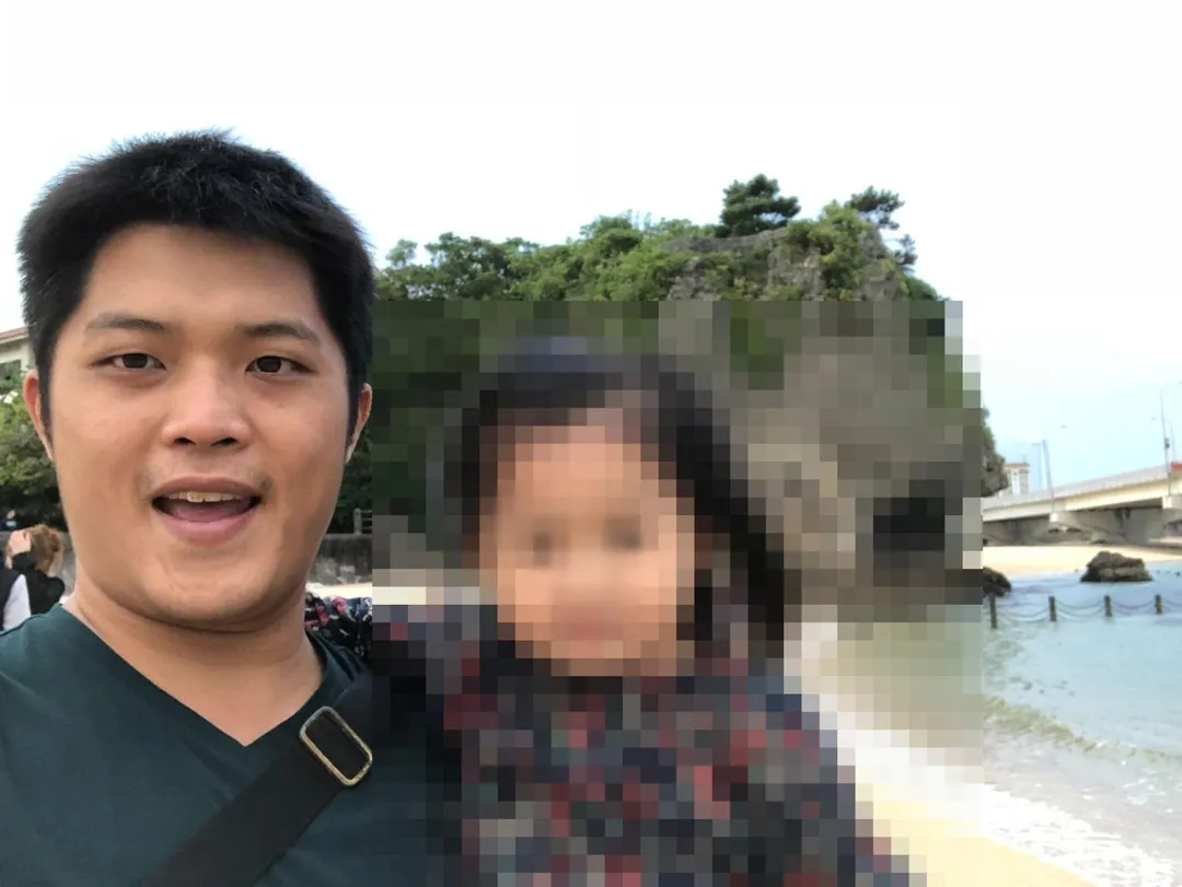 詹能傑跟女兒的溫馨合照，如今缺了一角。（圖／翻攝詹能傑臉書）