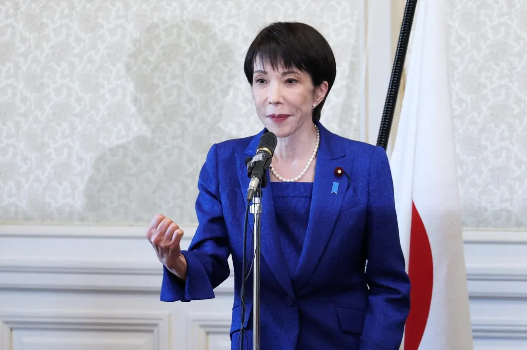 高市早苗解散眾議院後民調崩盤。（圖／路透社）