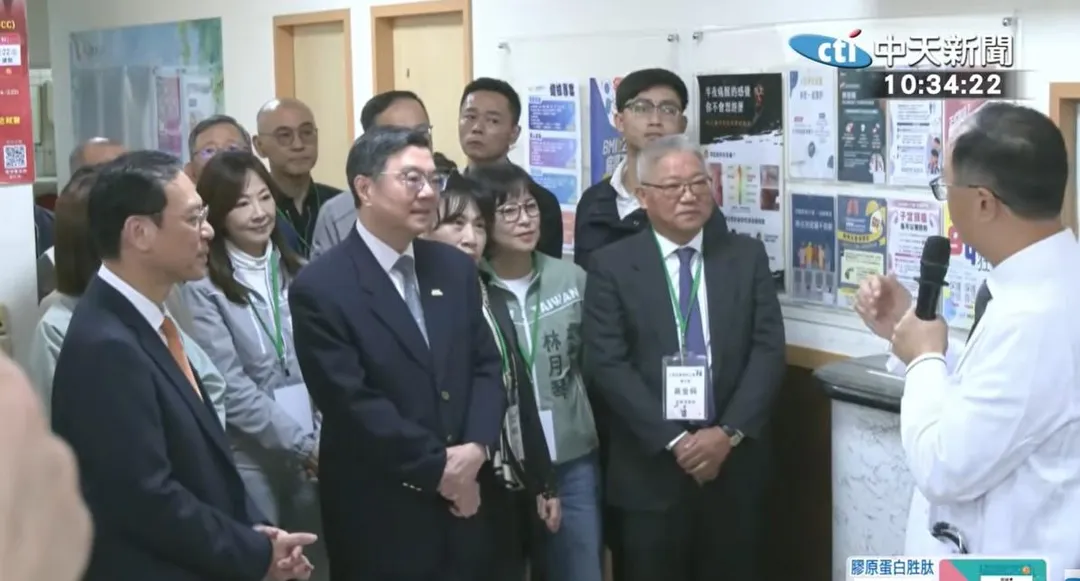 行政院長到桃園敏盛醫院視察。（中天新聞）