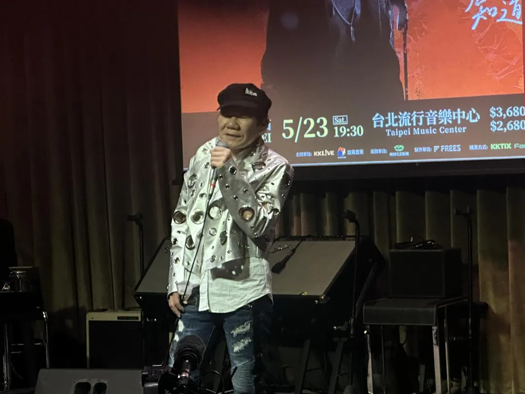 趙傳28日出席記者會時透露伍思凱近況。（圖／記者 伍映澄 攝）