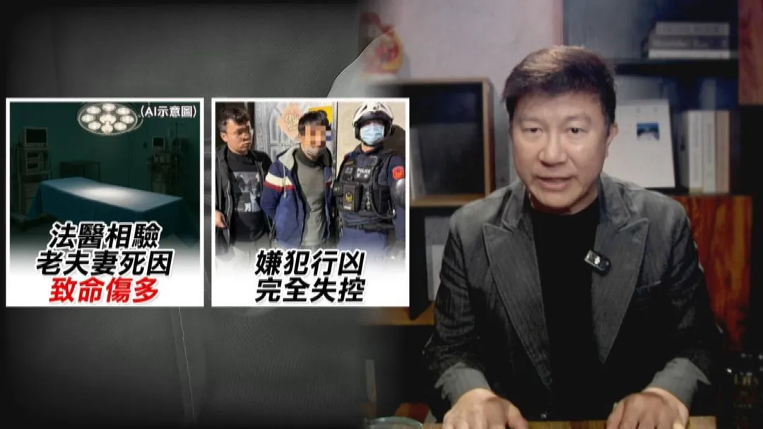 法醫高大成指出，死者身上佈滿防禦性傷口，顯示老父母至死都在驚恐中掙扎，而嫌犯「過度殺害」的行為，反映出其極端的心理偏執 。（圖／中天新聞）